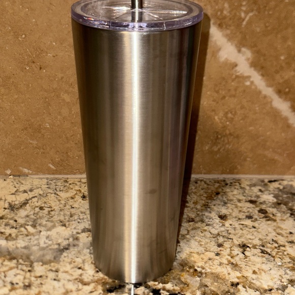 Starbucks Metal Tumbler. Lid is cracked but functions. Metal straw. - Picture 3 of 7